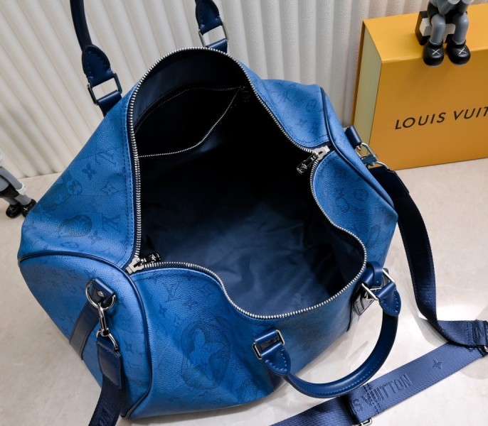 LV Keepall Bandouliere 50 In Navy River Blue