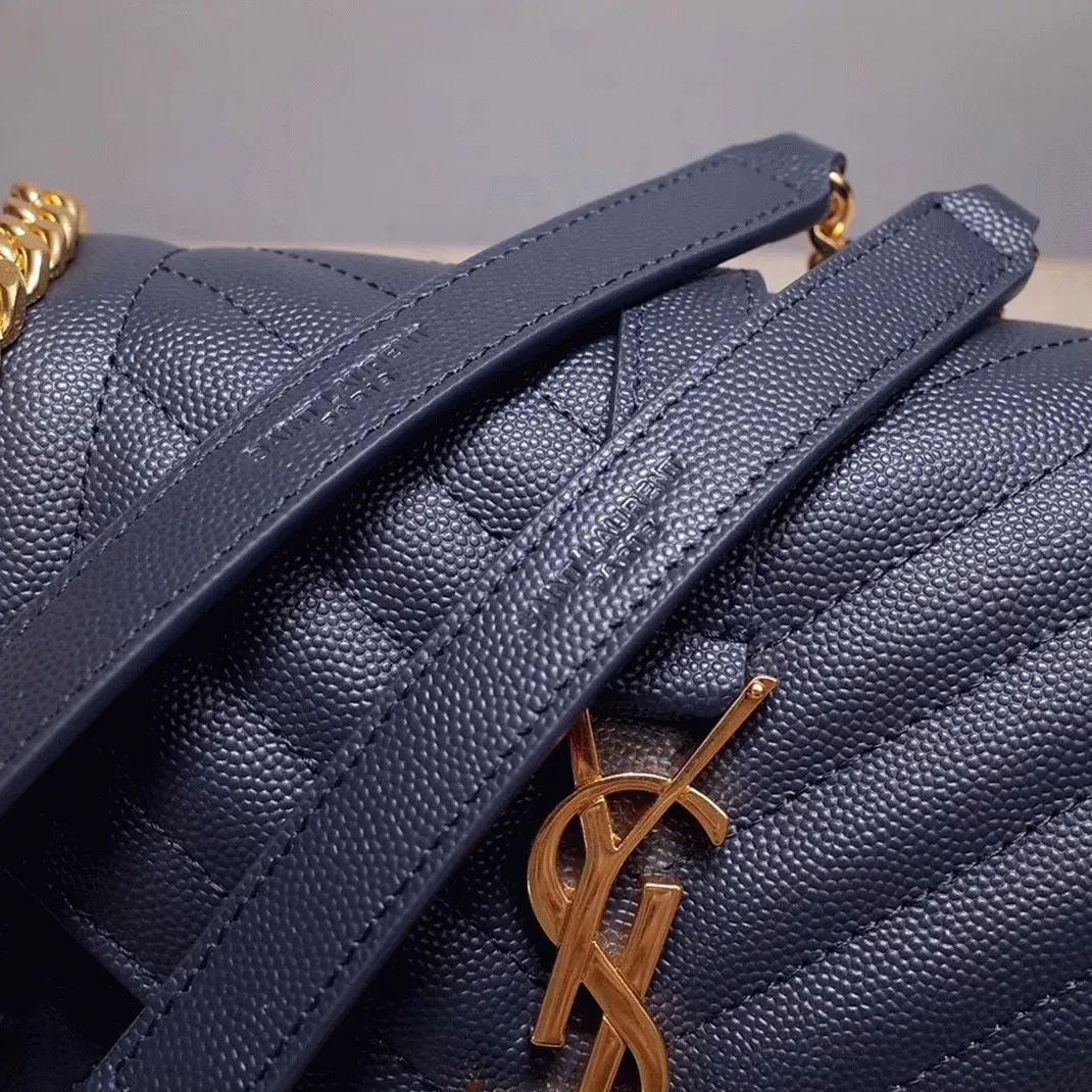 Fake Saint Laurent Envelope Medium Bag Navy