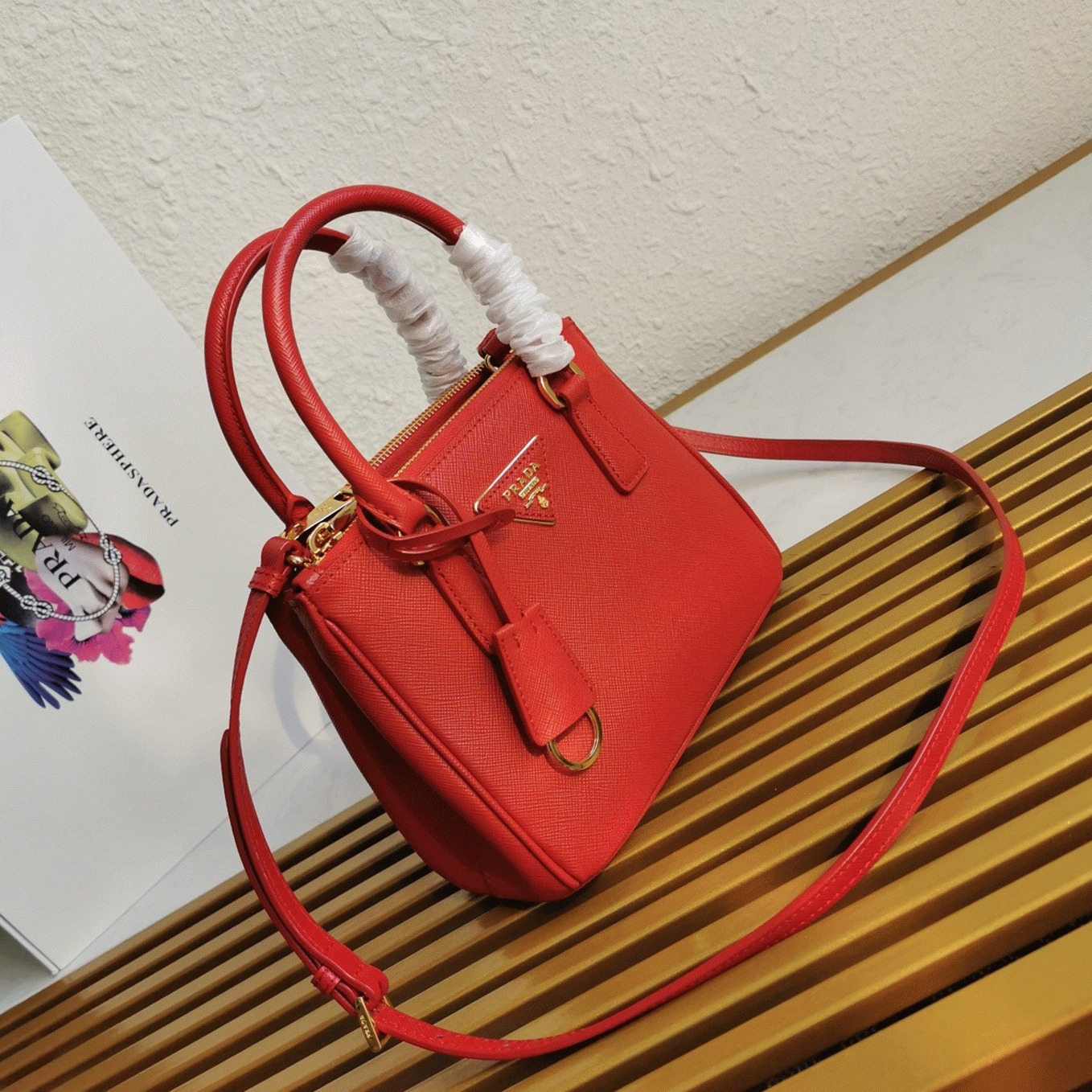 Red Prada Mini Galleria Bag Replica