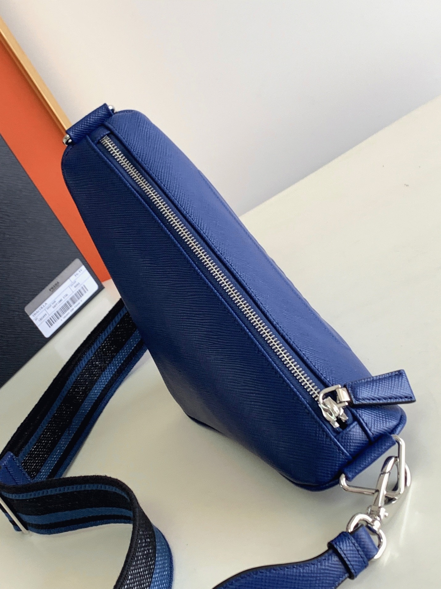 Prada Triangle Shoulder Bag Replica in Blue