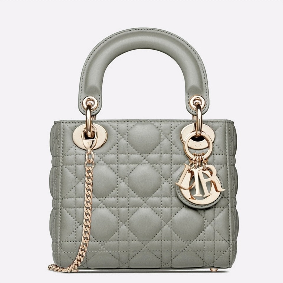 Dior Lady Dior Mini Bag Replica in Grey