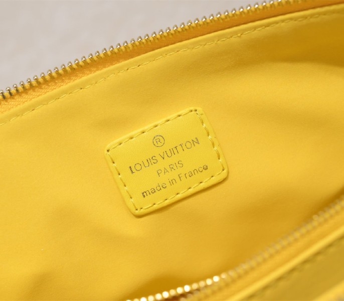 Louis Vuitton Coussin PM Bag In Yellow With Jacquard Strap