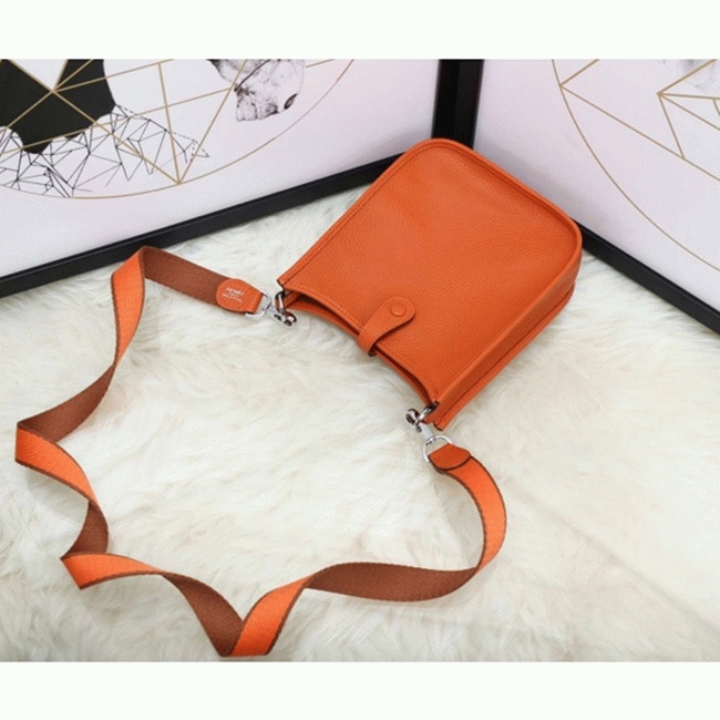 Orange Evelyne II TPM Bag Fake Luxury Hermes Small Messenger