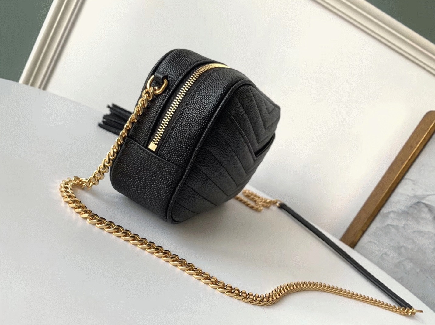 Replica Saint Laurent Lou Mini Bag Black
