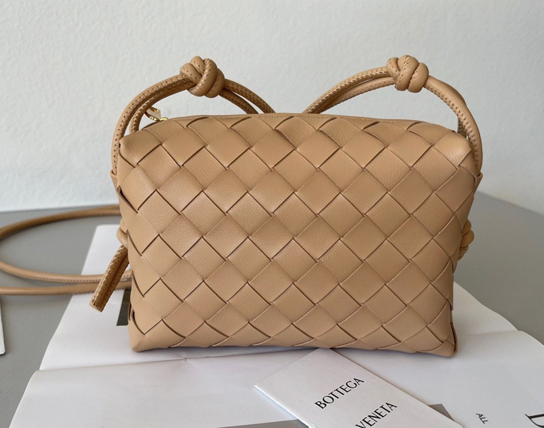 Fake Bottega Veneta Loop Mini Bag Almond