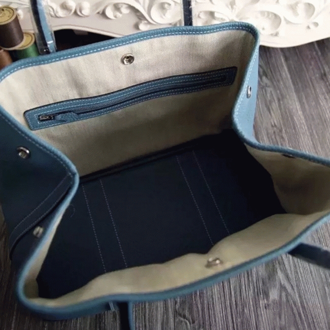 Jean Blue Fake AAA Hermes Garden Party 36cm Large Tote Bag