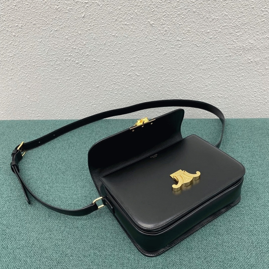 Top Quality Faux Celine Triomphe Medium Bag In Black