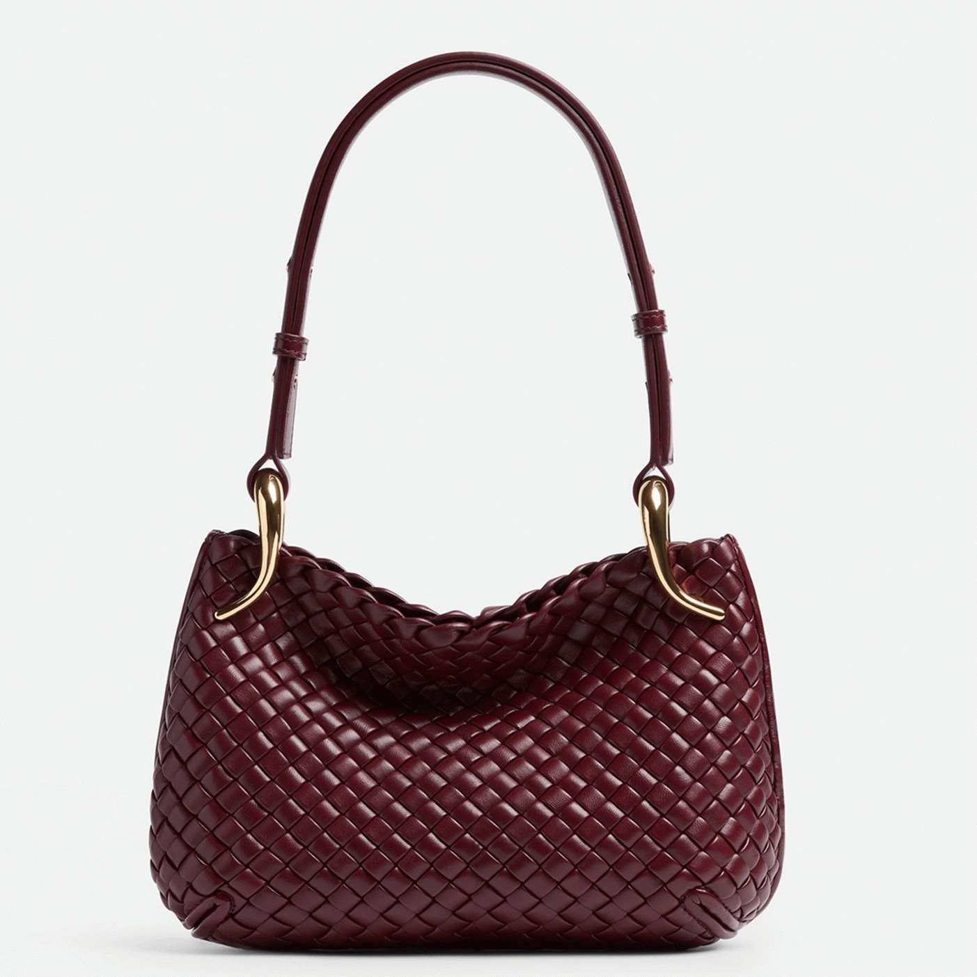 Replica Bottega Veneta Clicker Small Bag Bordeaux