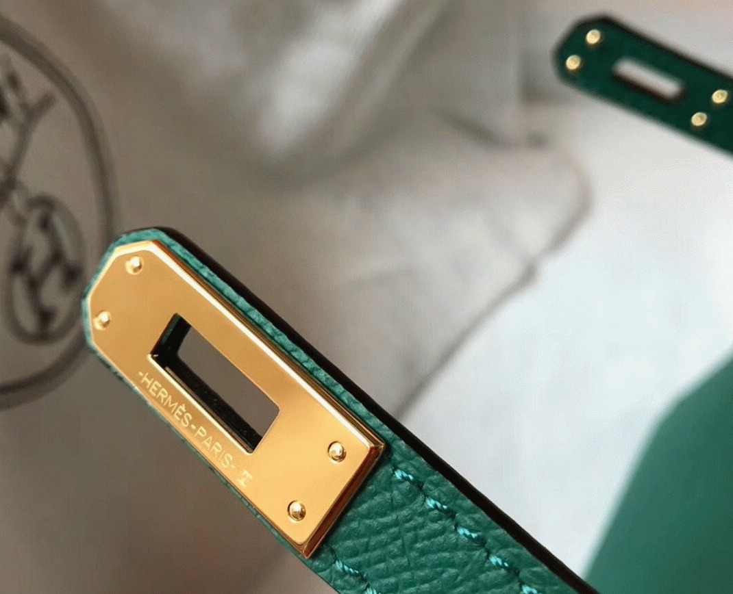 Hermes Kelly Mini II Bag Replica in Vert Vertigo