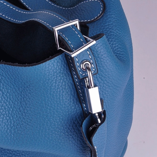 Blue replica Hermes Picotin Lock handbag