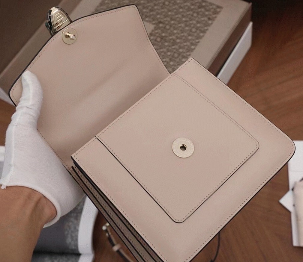 Fake Bvlgari Serpenti Forever Small Bag Beige Calfskin