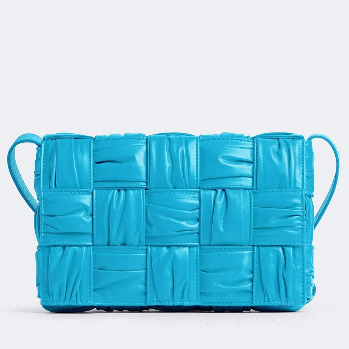 Top Quality Bottega Veneta Cassette Bag In Pool Foulard Intreccio Calfskin
