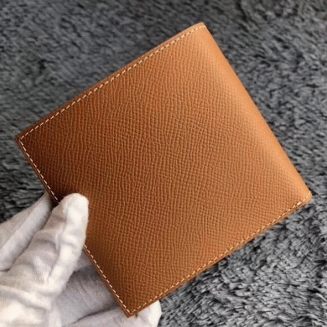 Brown top replica Hermes Copernic compact wallet
