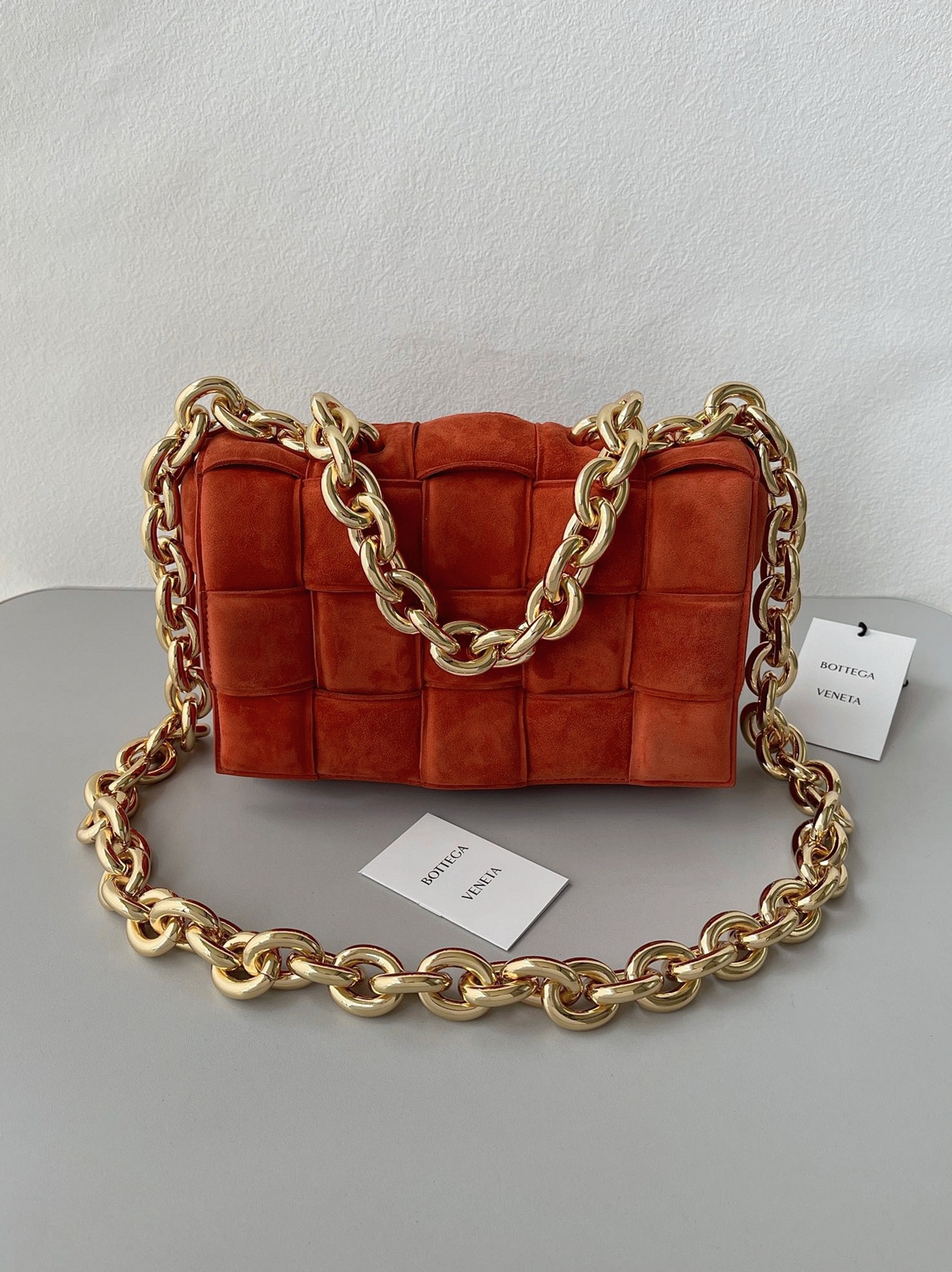 Top Quality Faux Bottega Veneta Chain Cassette Bag In Maple