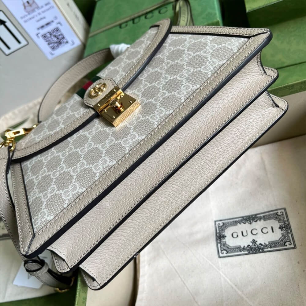 GUCCI BAMBOO 1947 JUMBO GG SMALL TOP HANDLE BAG
