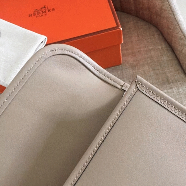 Grey Fake Hermes Jige Elan 29 Chic Neutral Clutch