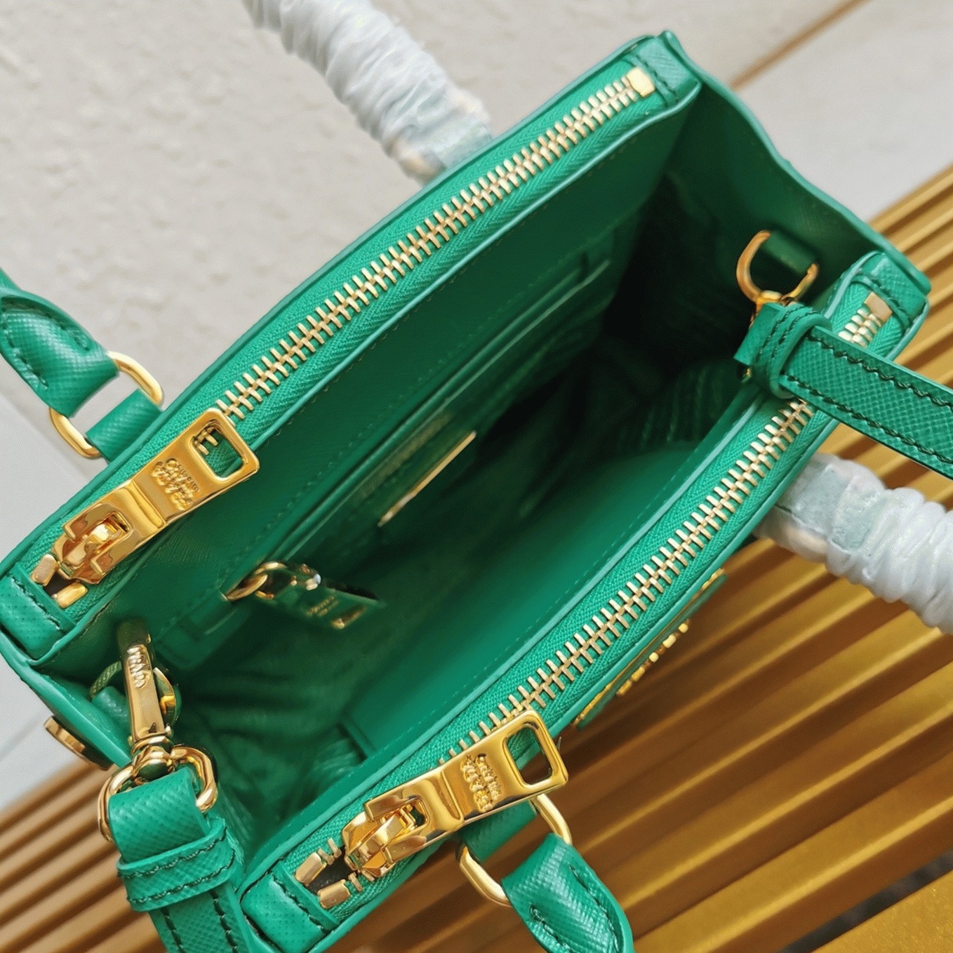 Green Prada Mini Galleria Bag Knockoff