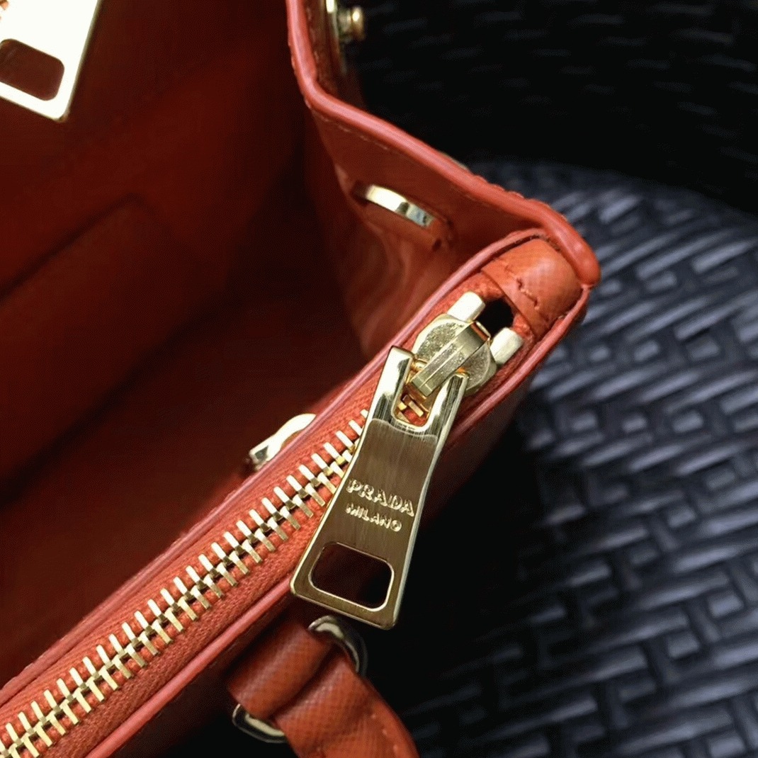 Orange Prada Galleria Medium Bag Knockoff