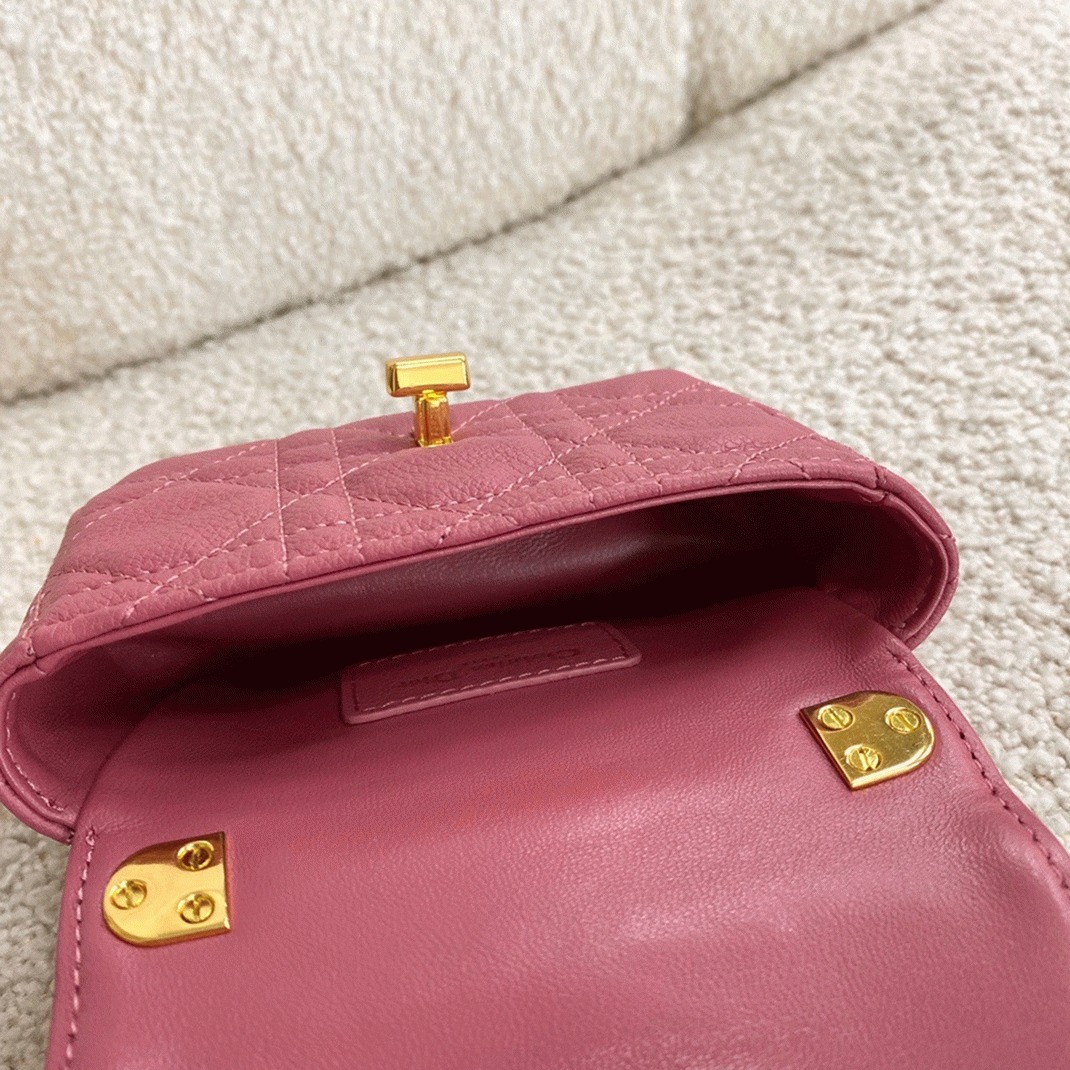Dior Caro Micro Bag Fake in Pink