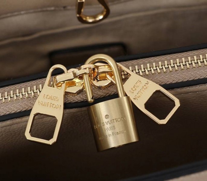 Louis Vuitton Monogram Empreinte Montaigne BB In Tourterelle Gray