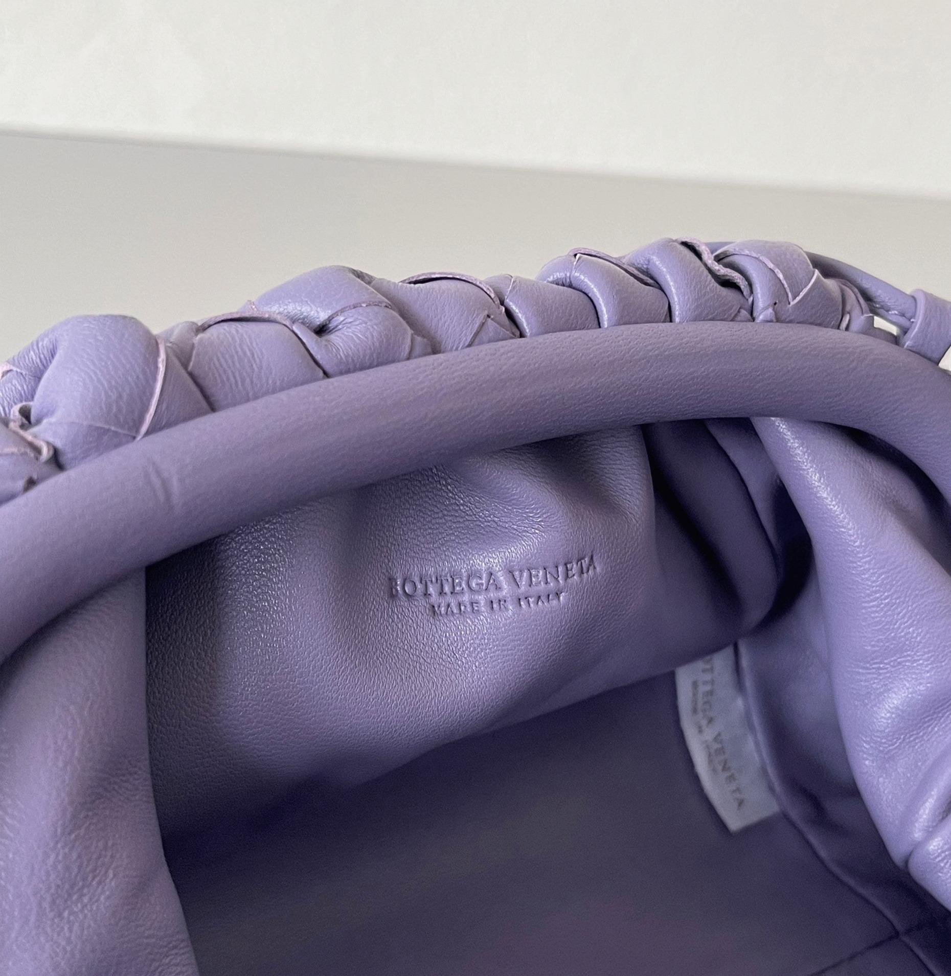 Knockoff Bottega Veneta Mini Pouch with Strap Wisteria