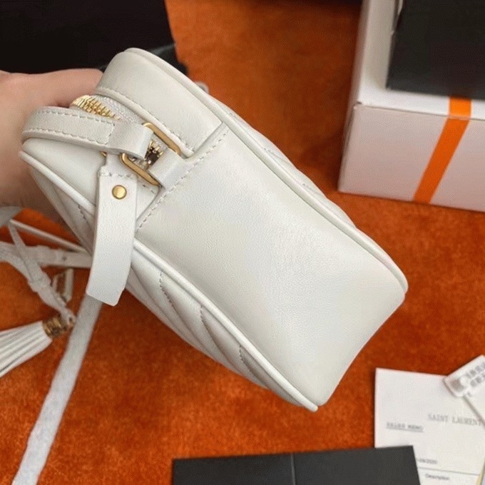 Fake Saint Laurent Lou Camera Bag White