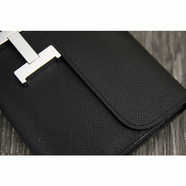 Black fake designer Hermes Constance wallet