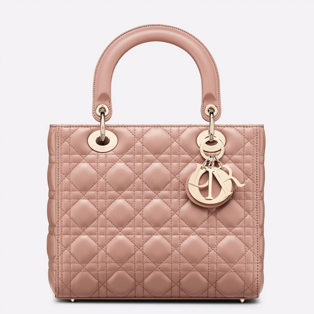 Dior Lady Dior Medium Bag Fake in Blush