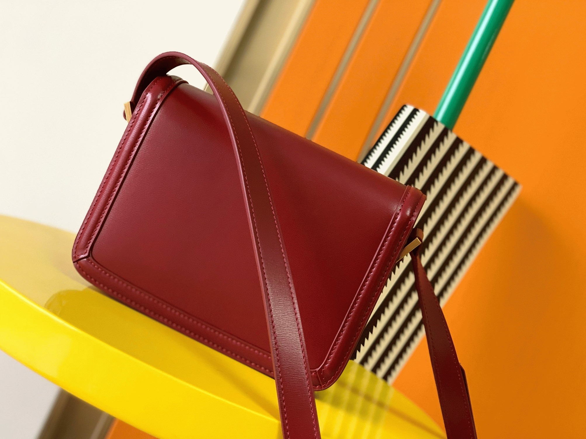 Replica Saint Laurent Small Solferino Bag Red Calfskin