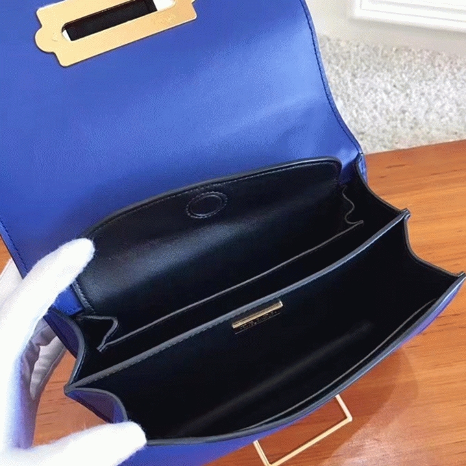 Blue/Black Prada Cahier Shoulder Bag Fake