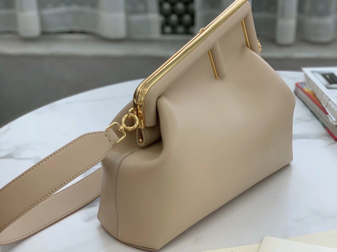 Top Quality Knockoff Fendi First Small Bag In Beige