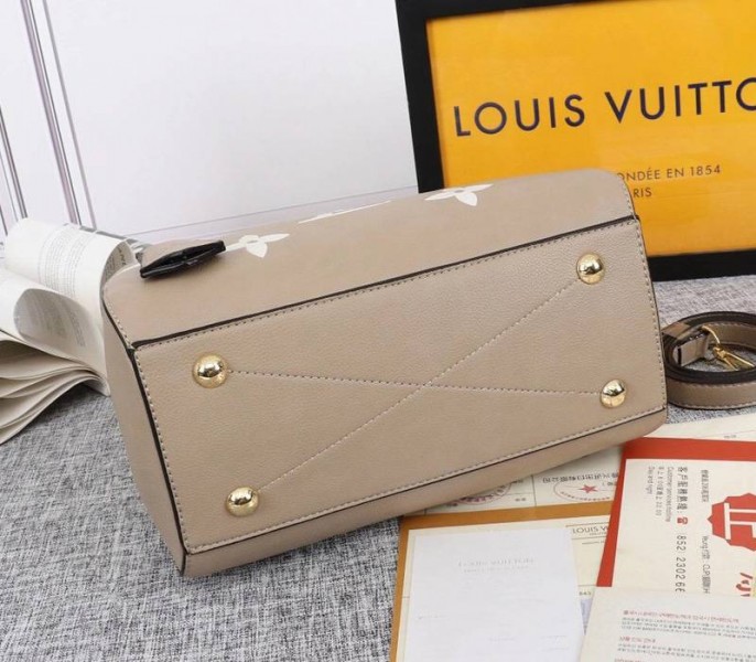 Louis Vuitton Monogram Empreinte Montaigne BB In Tourterelle Gray