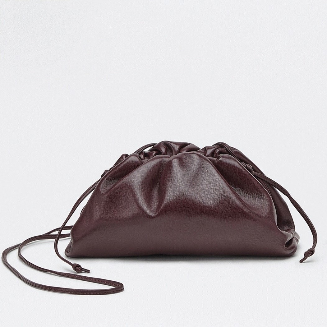 Imitation Bottega Veneta Mini Pouch with Strap Grape