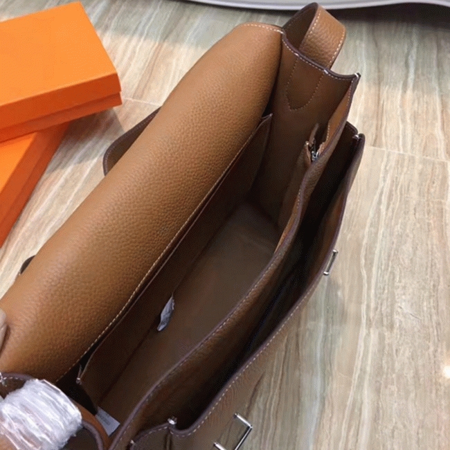 Brown Fake Designer Hermes Steve Messenger Bag