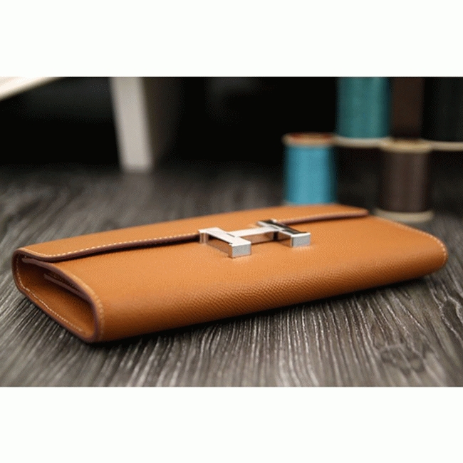Brown replica Hermes Constance wallet