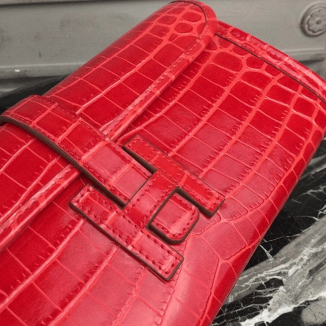 Red fake Hermes Jige Elan 29 clutch bag