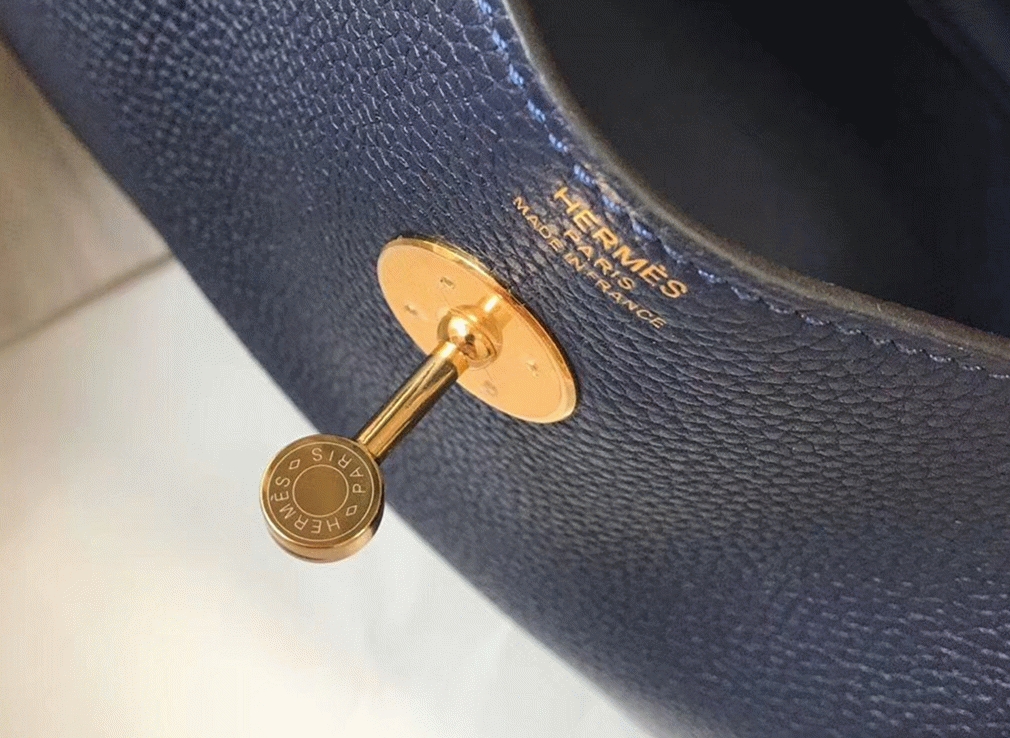 Knockoff Hermes Lindy 30cm bag in navy blue shade