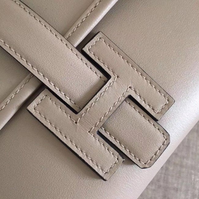 Grey Fake Hermes Jige Elan 29 Chic Neutral Clutch