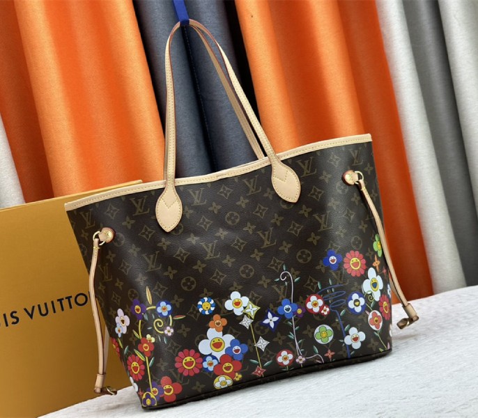 Louis Vuitton X TM Monogram Canvas Neverfull MM