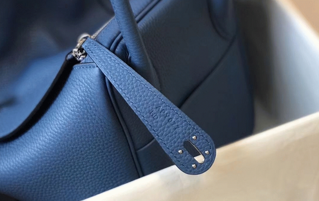 Copy Hermes Lindy 30cm bag in blue agate shade