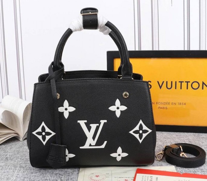 Louis Vuitton Monogram Empreinte Montaigne BB In Black