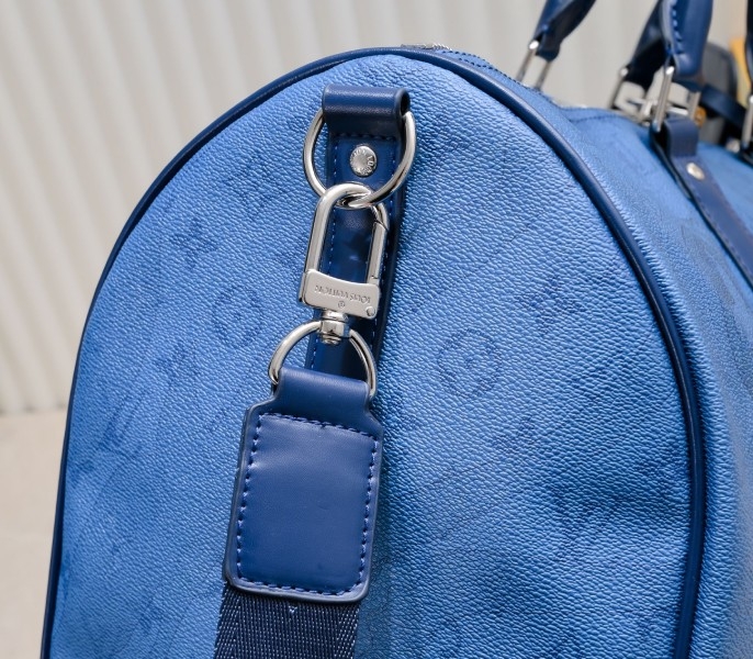 LV Keepall Bandouliere 50 In Navy River Blue