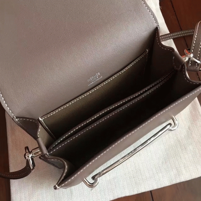 Etoupe knockoff Hermes Mini Sac Roulis handbag
