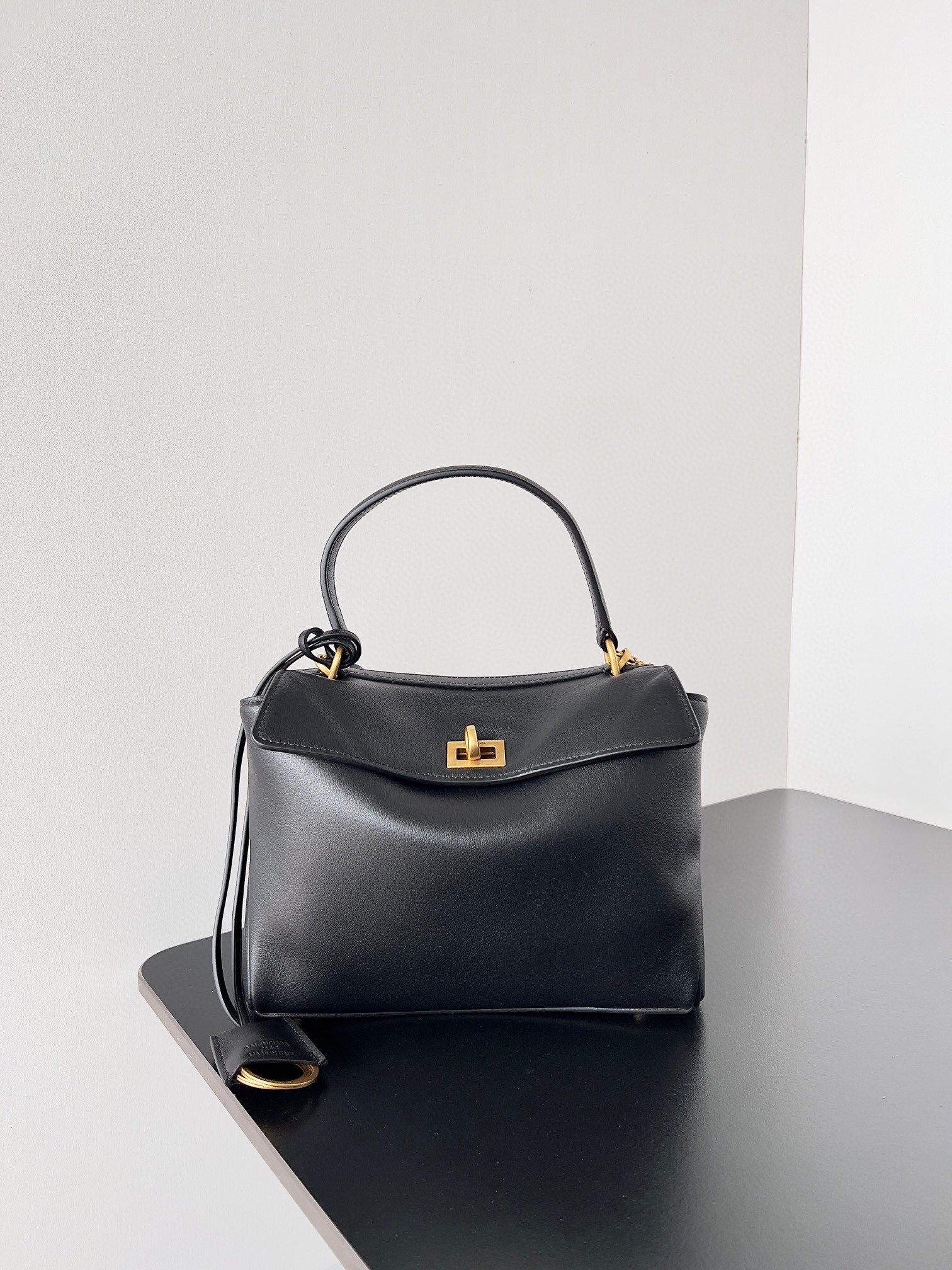 Knockoff Balenciaga Rodeo Mini Bag Black Calfskin