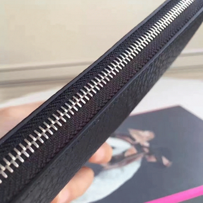 Black AAA Replica Hermes Wallet Azap Zipped