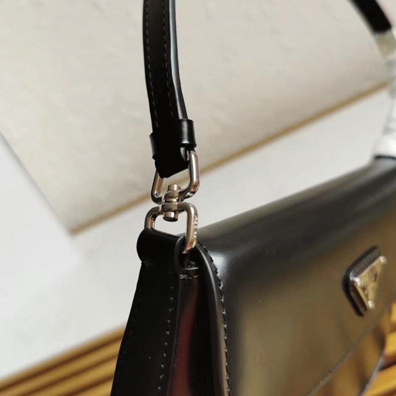 Black Prada Cleo Flap Bag Top Replica