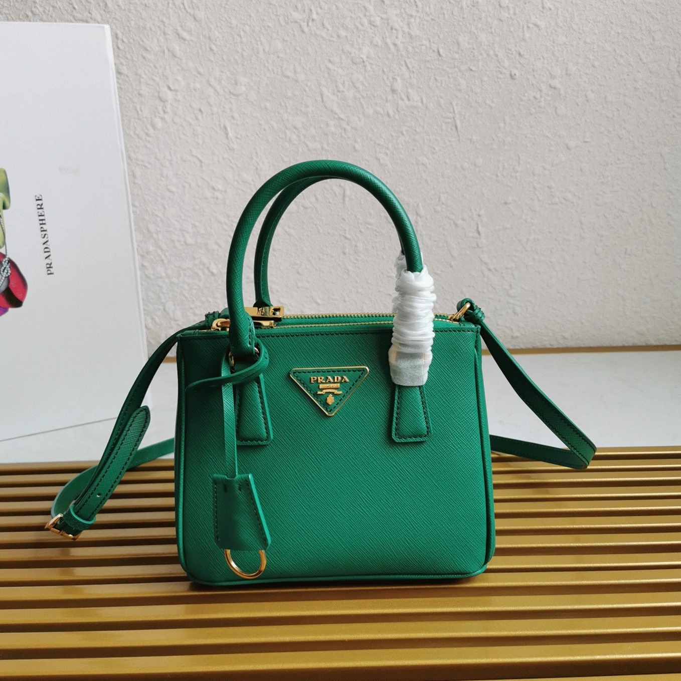 Green Prada Mini Galleria Bag Knockoff