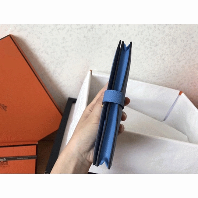 Blue Jean Epsom Replica Hermes Bearn Wallet