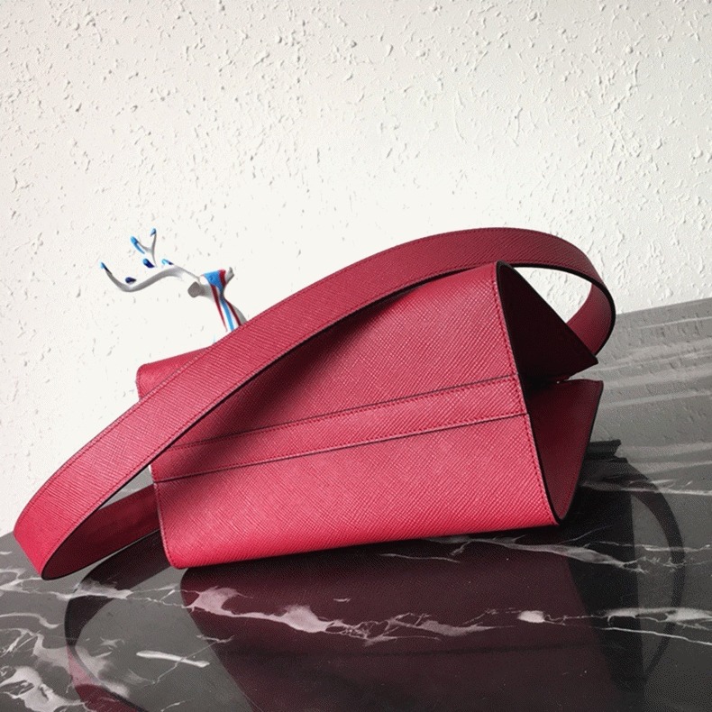Prada Monochrome Small Bag Knockoff in Red