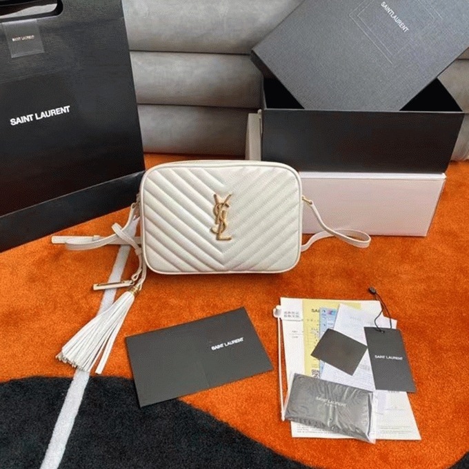 Fake Saint Laurent Lou Camera Bag White